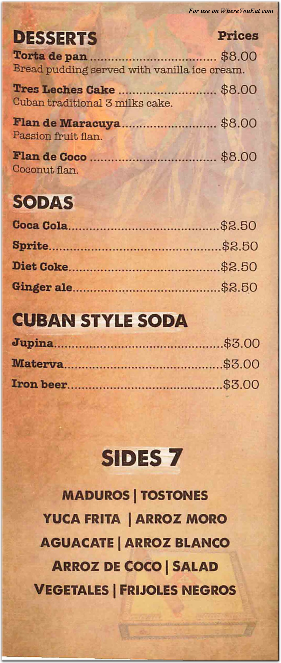 menu image