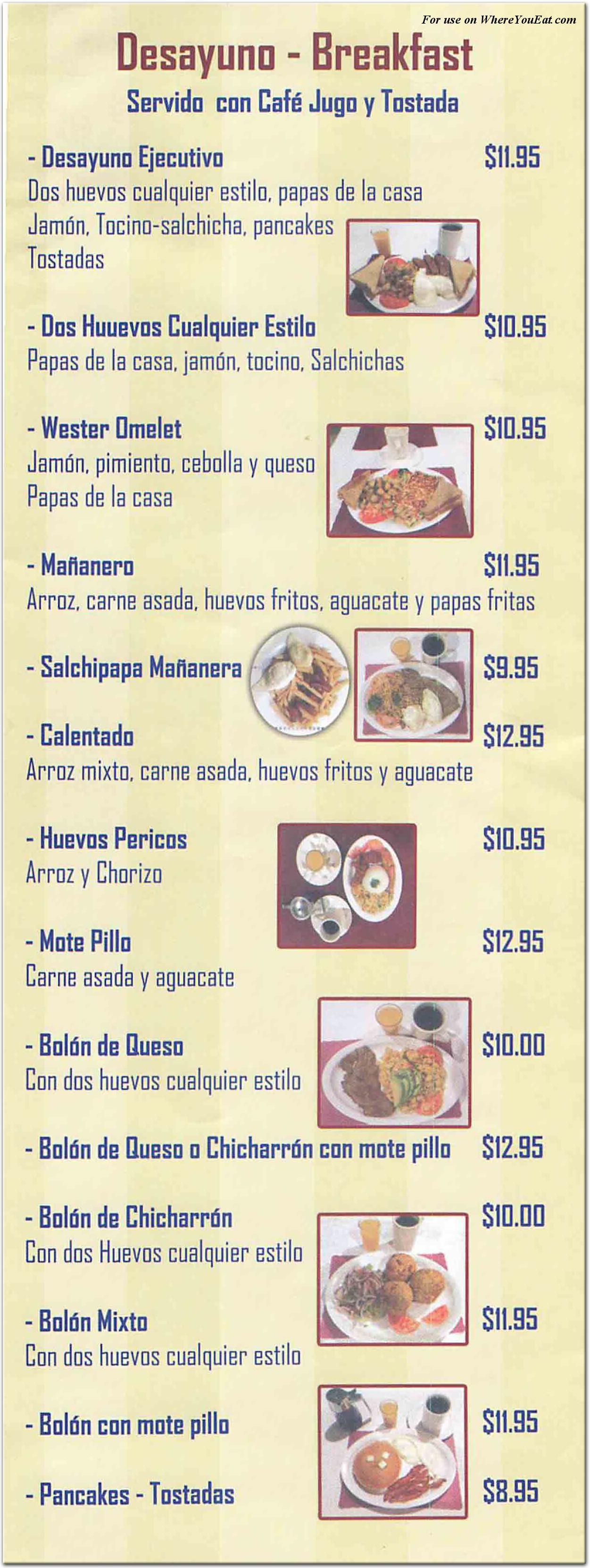 menu image