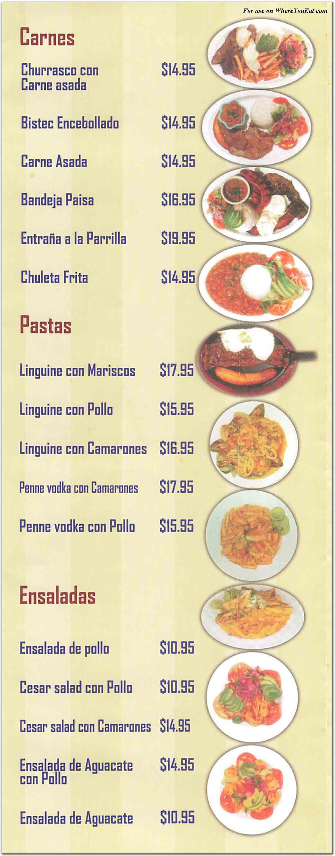 menu image