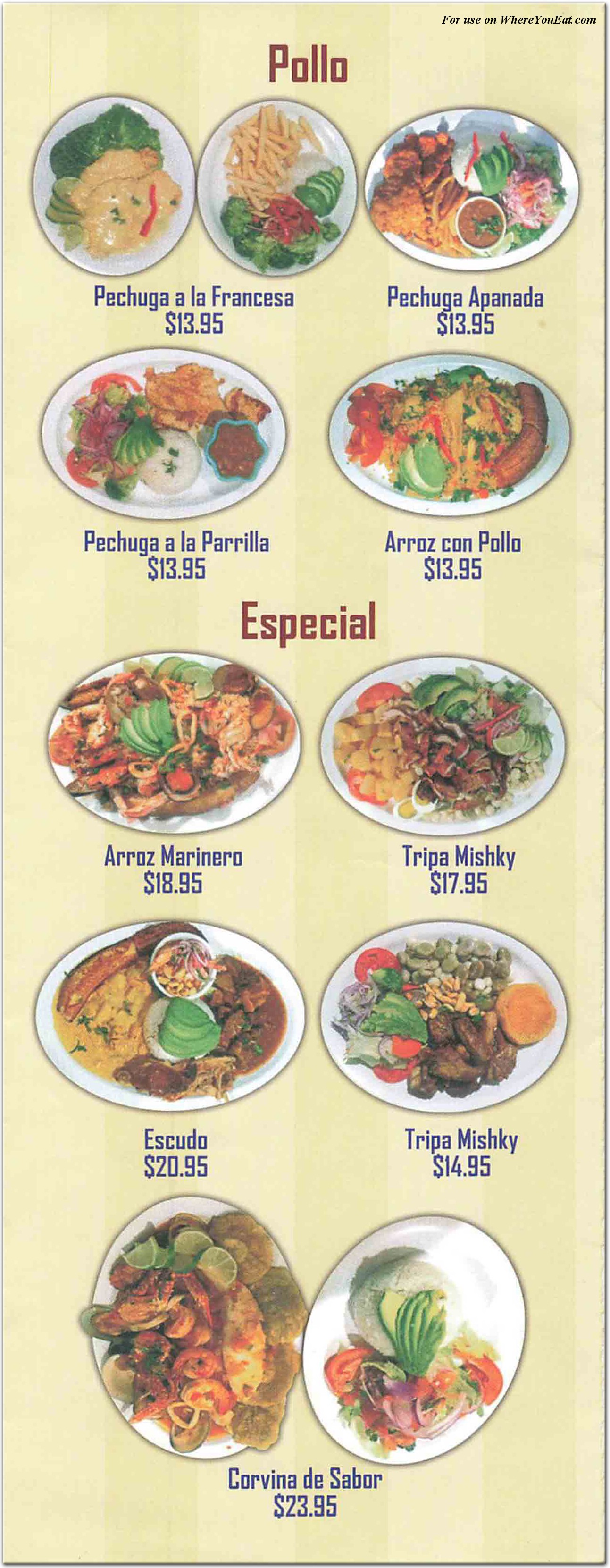 menu image