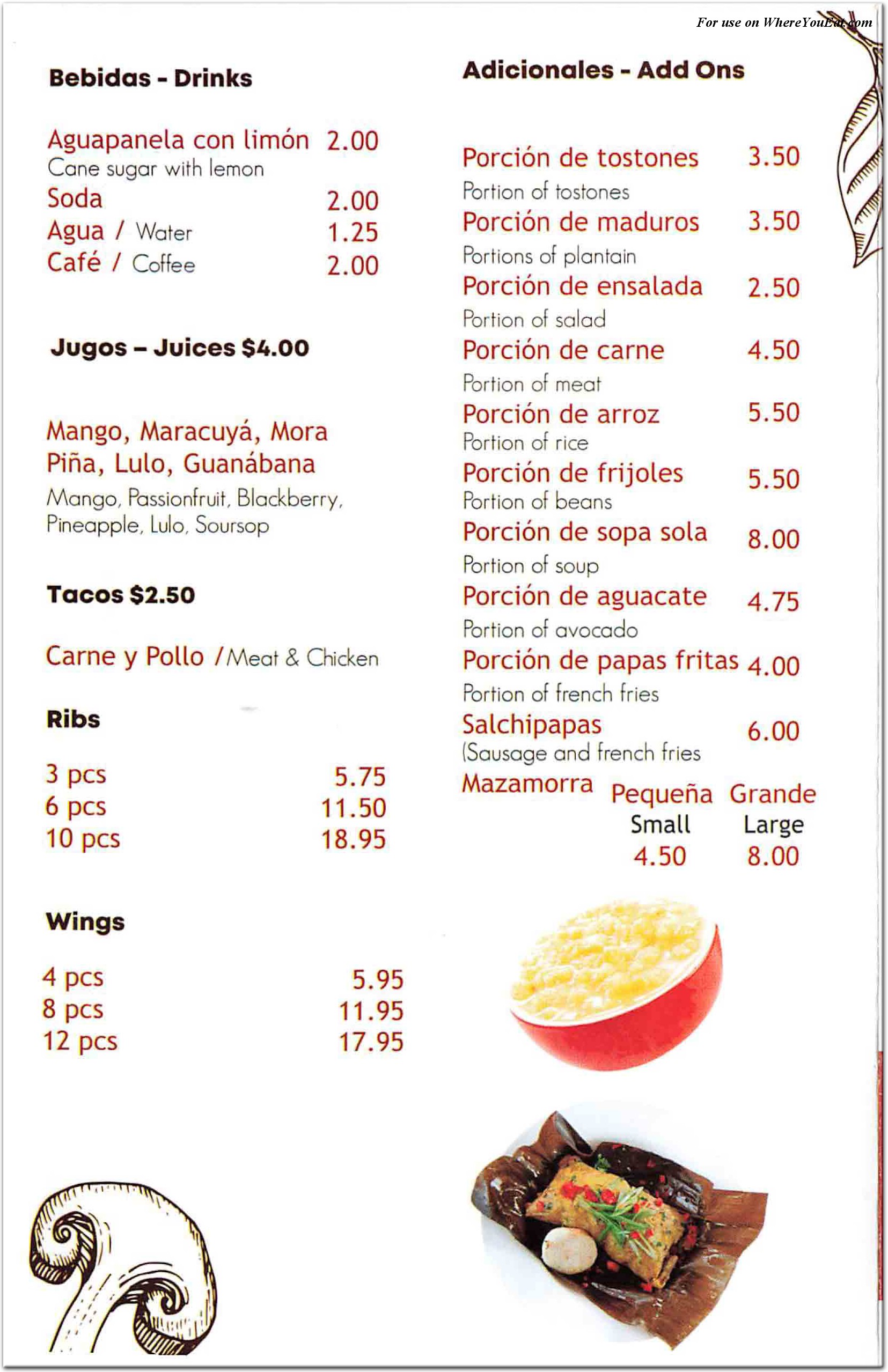 menu image