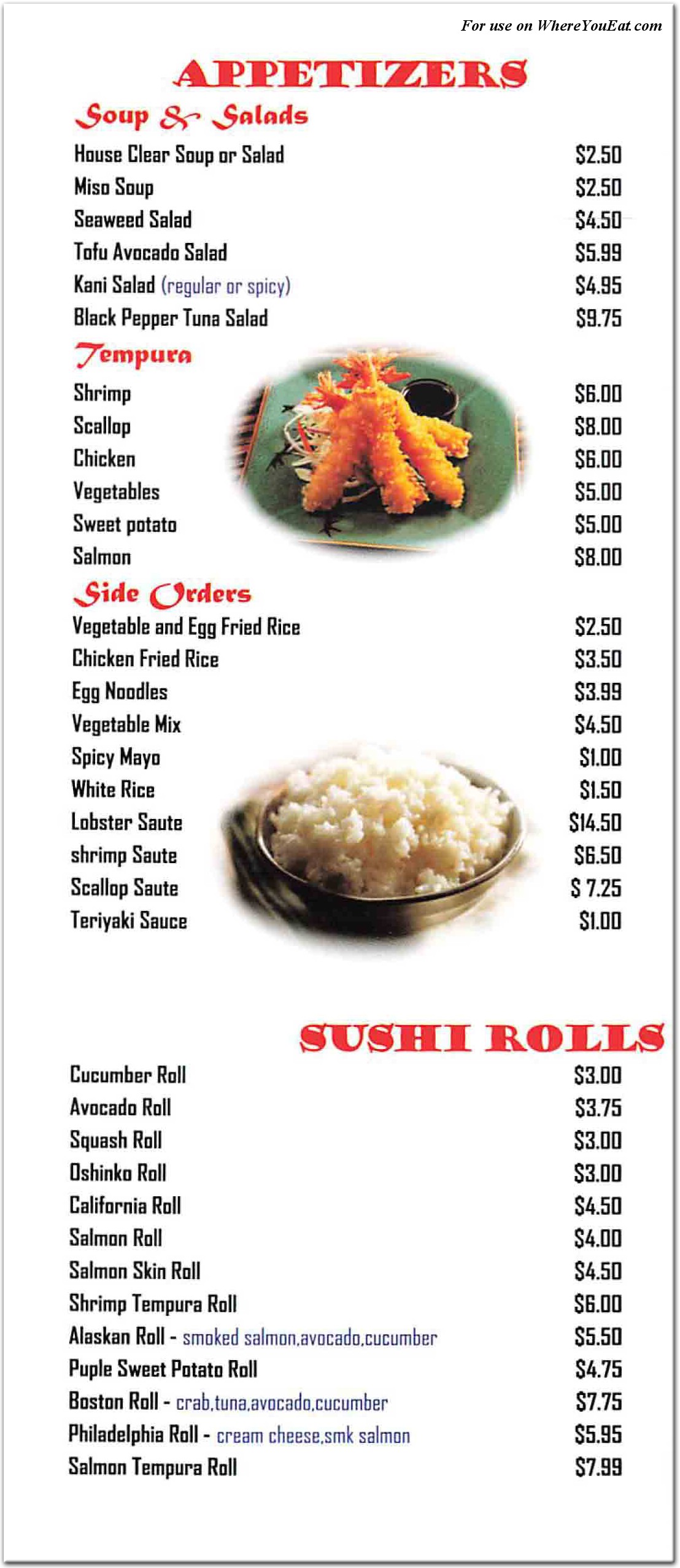 menu image