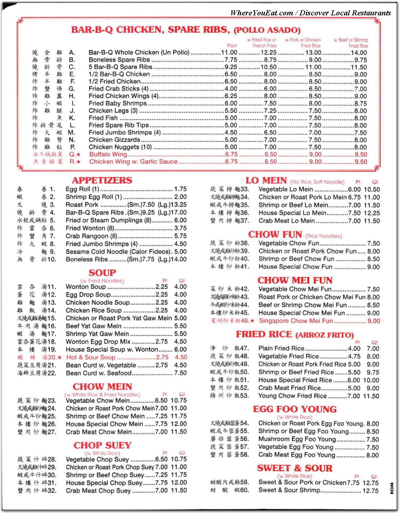 menu image