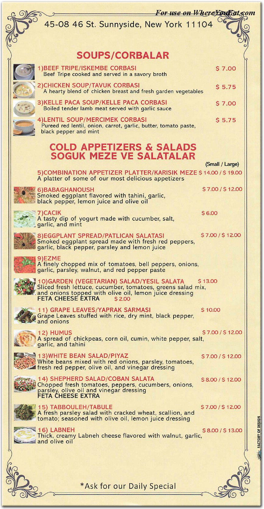 menu image