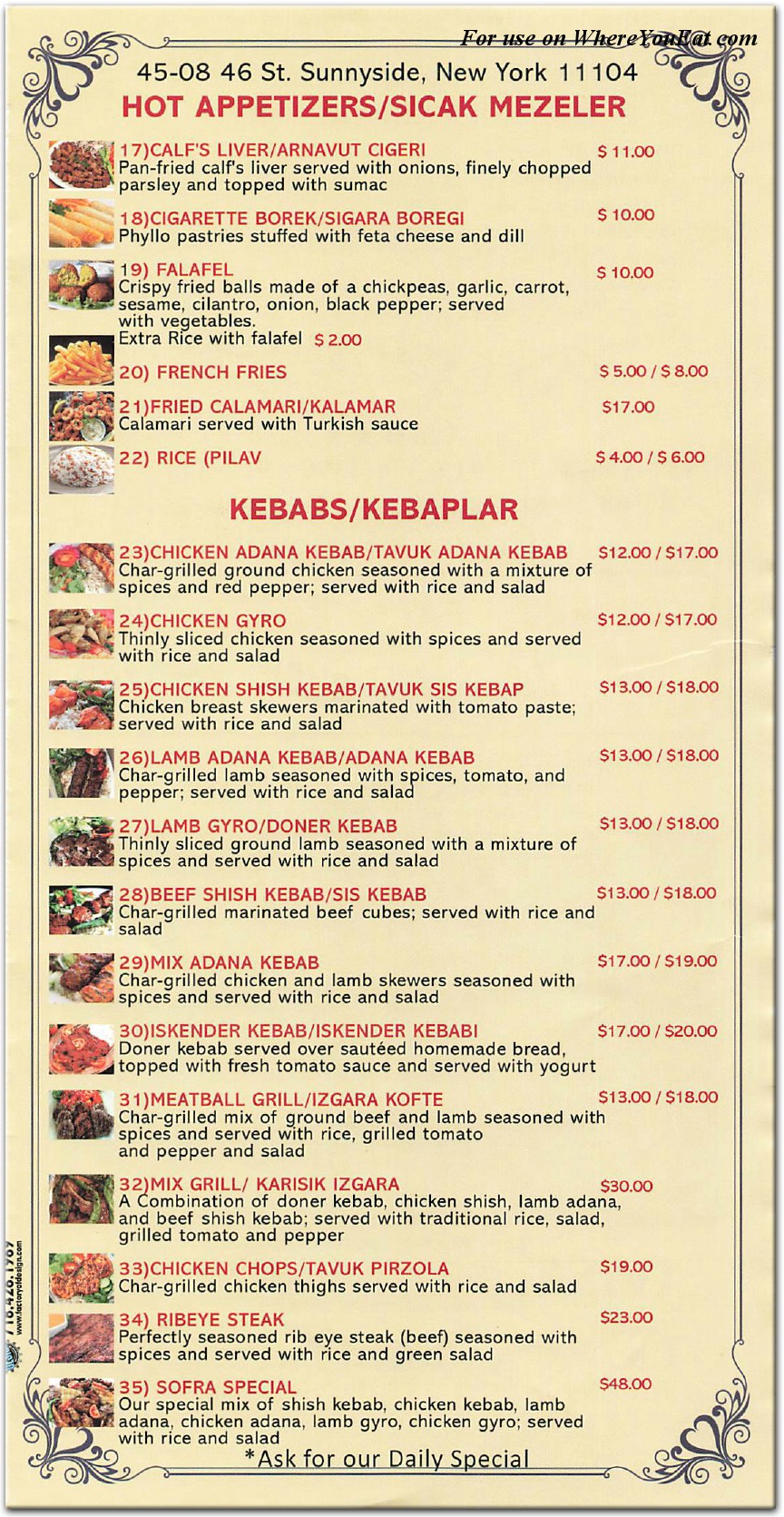 menu image