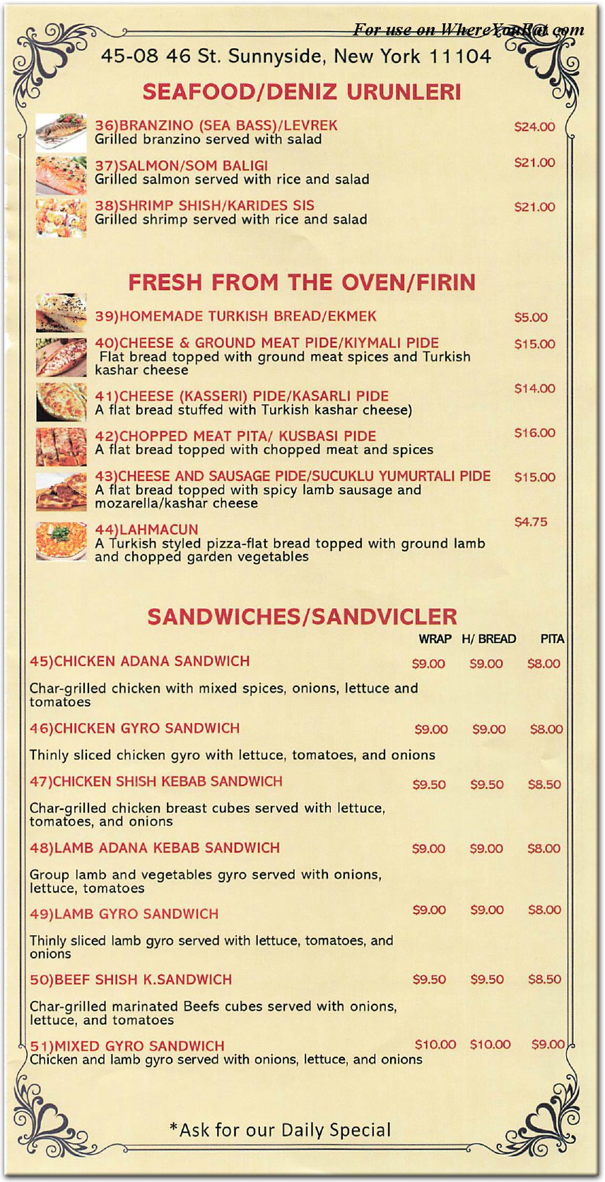 menu image