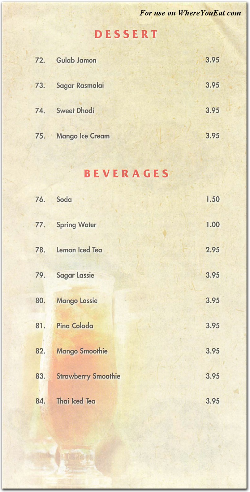 menu image