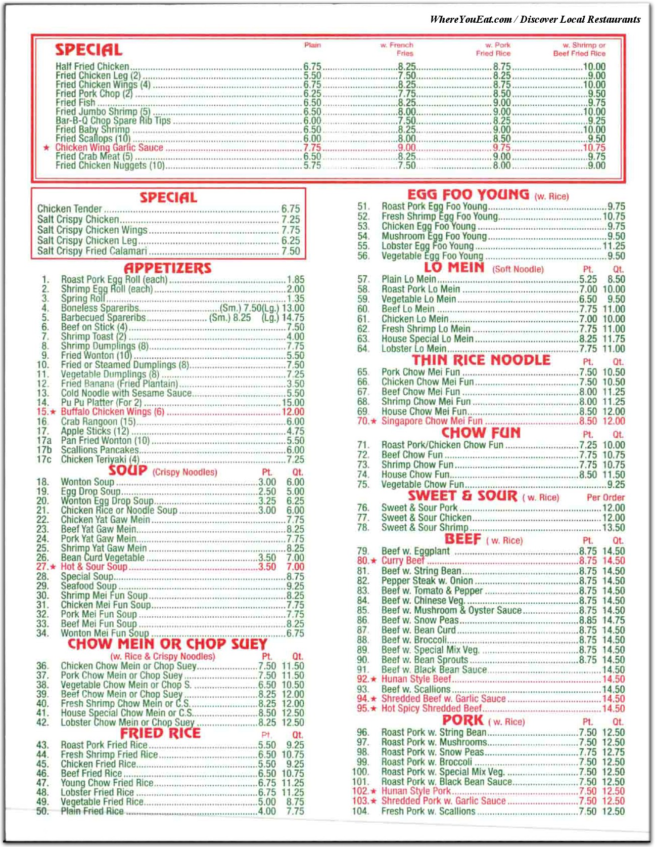 menu image