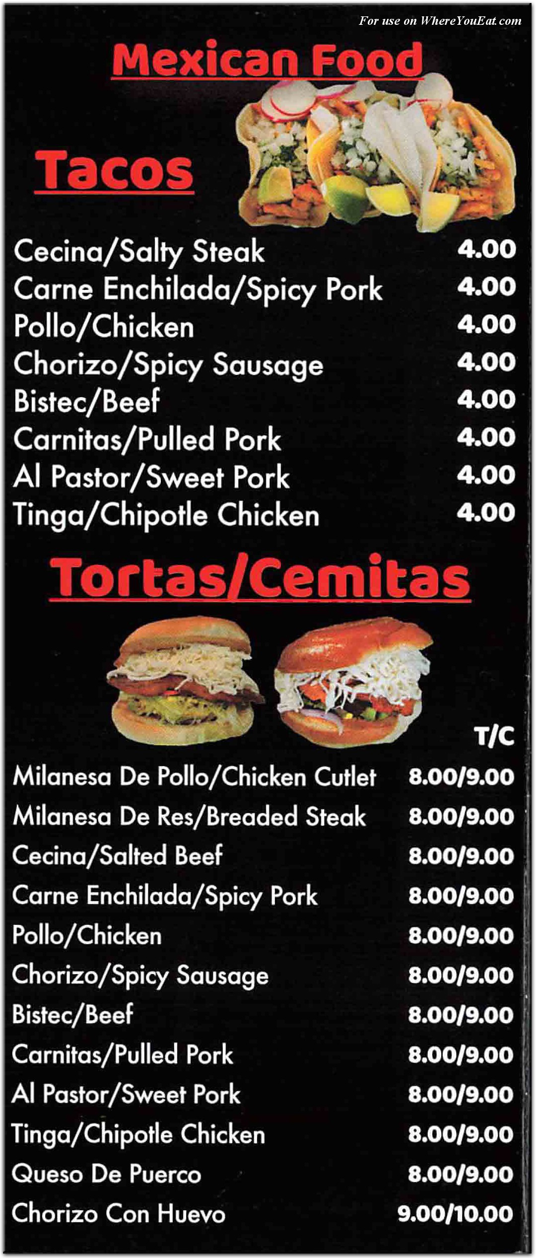 menu image