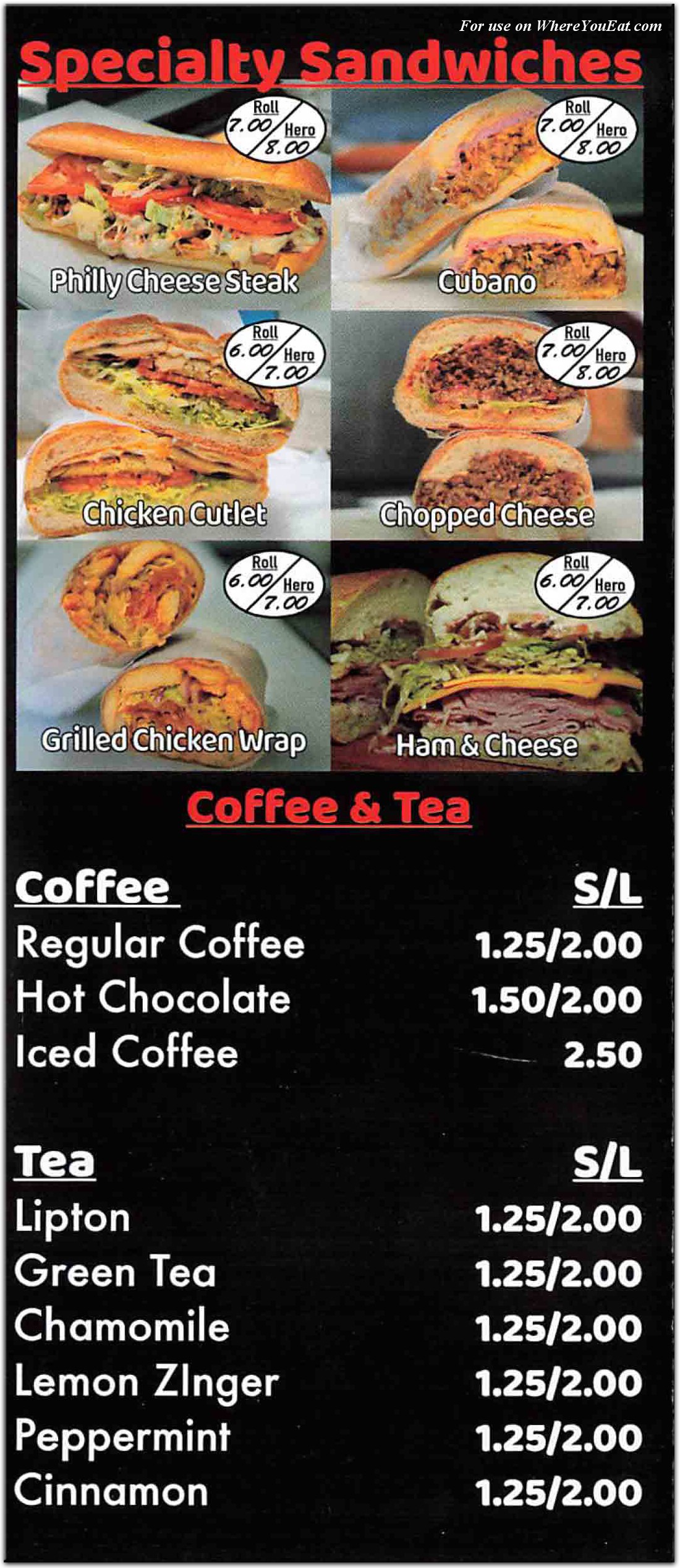 menu image