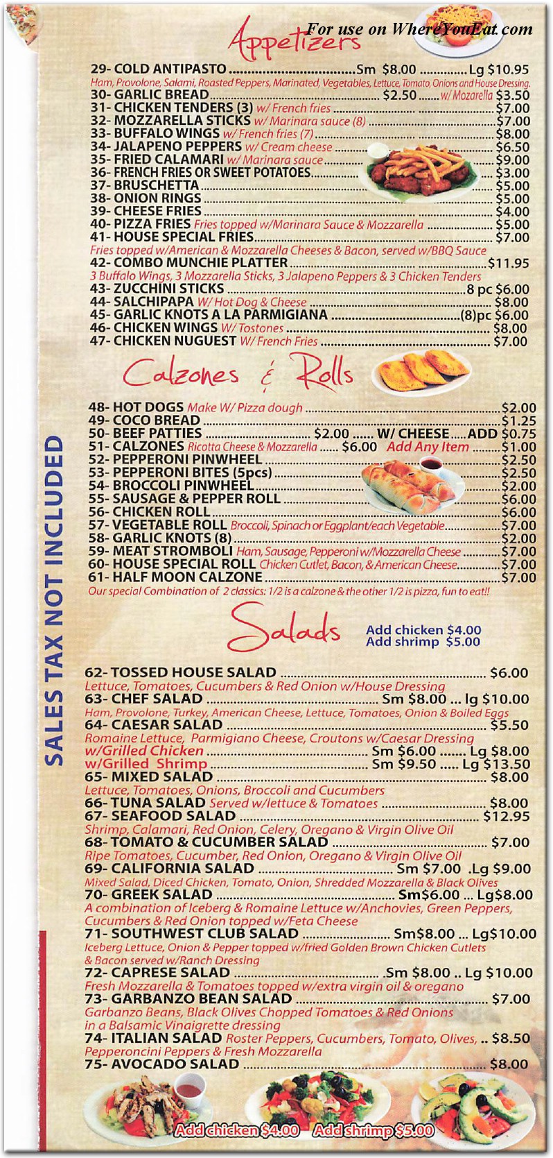 menu image