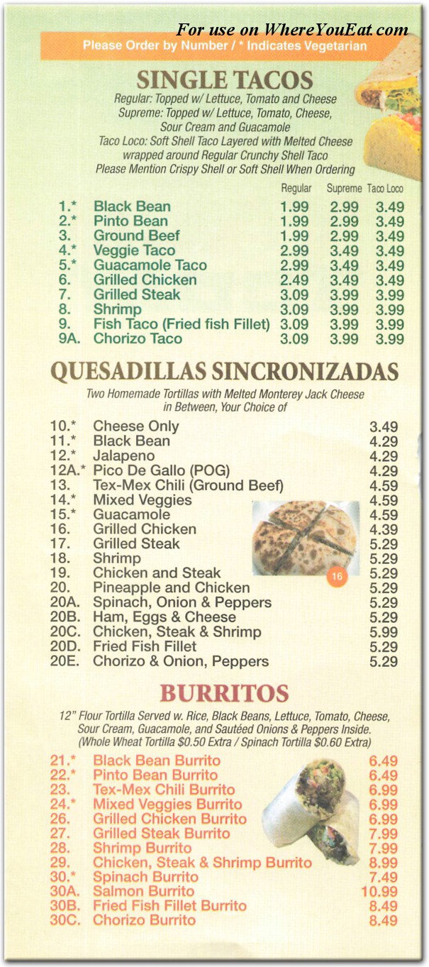 menu image