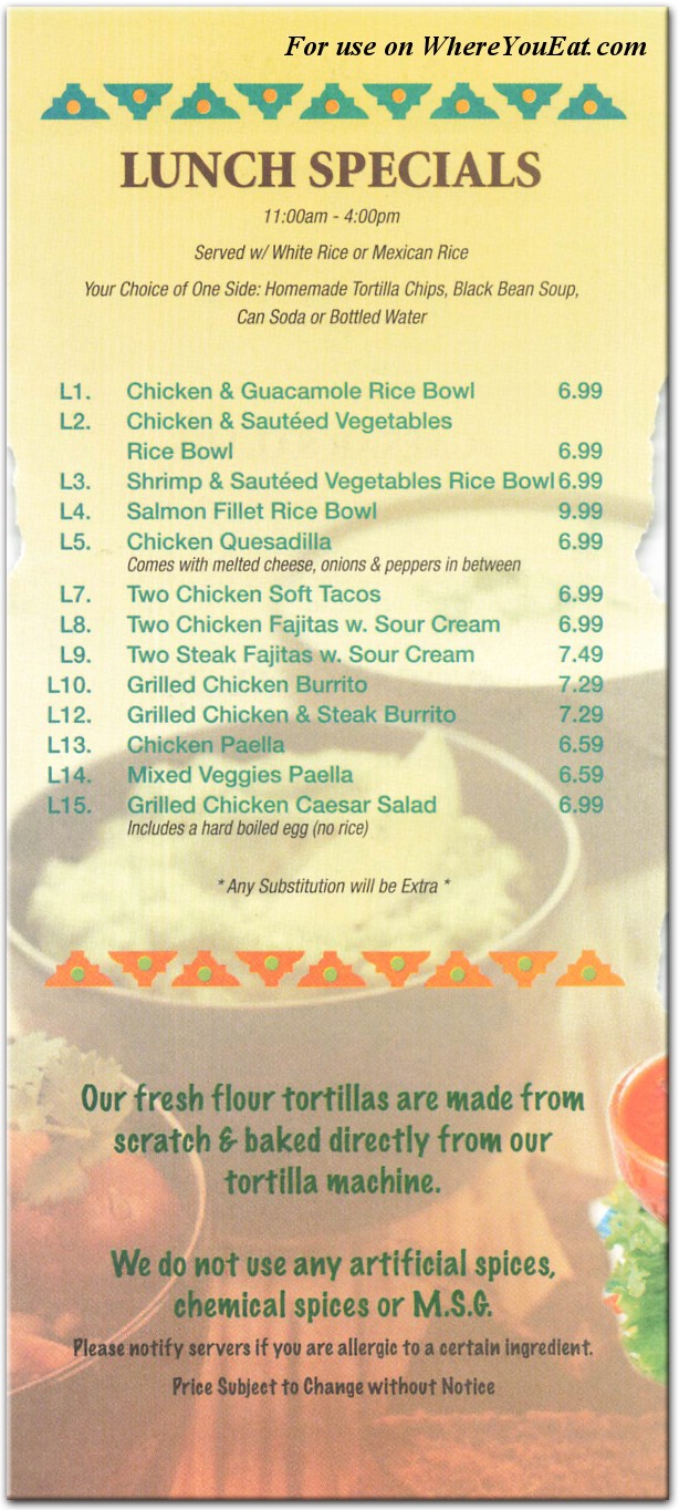 menu image