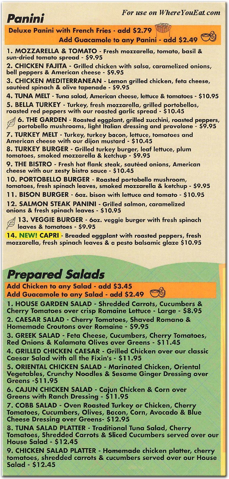 menu image