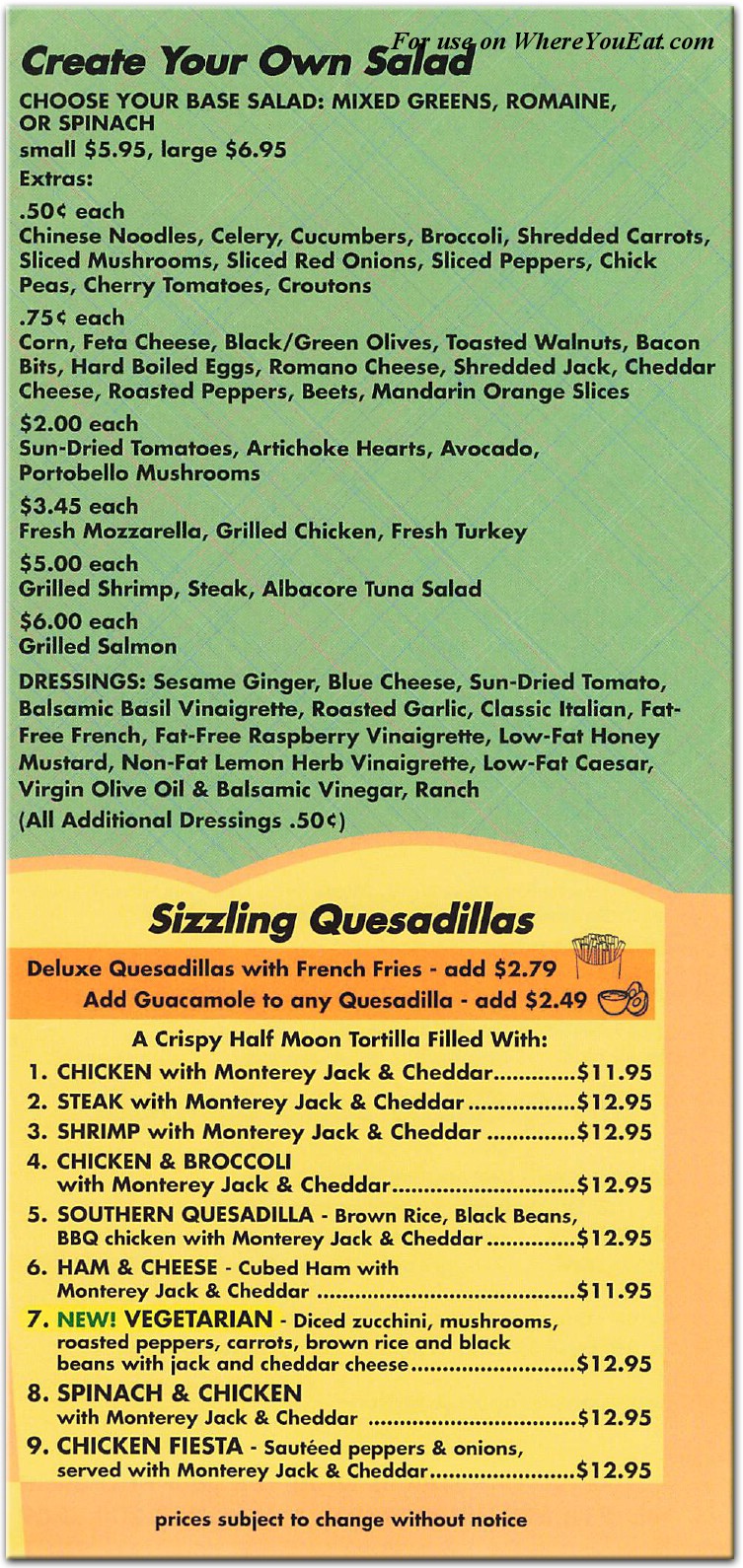 menu image