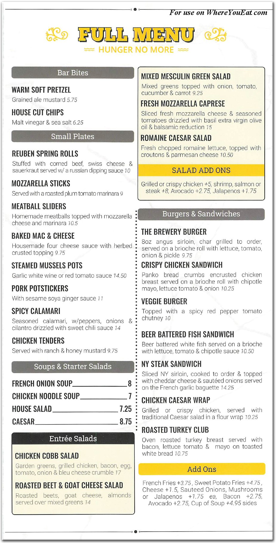 menu image