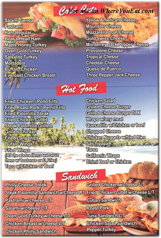 menu image