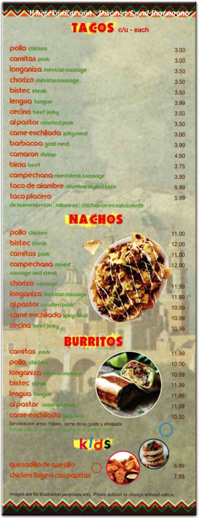 menu image