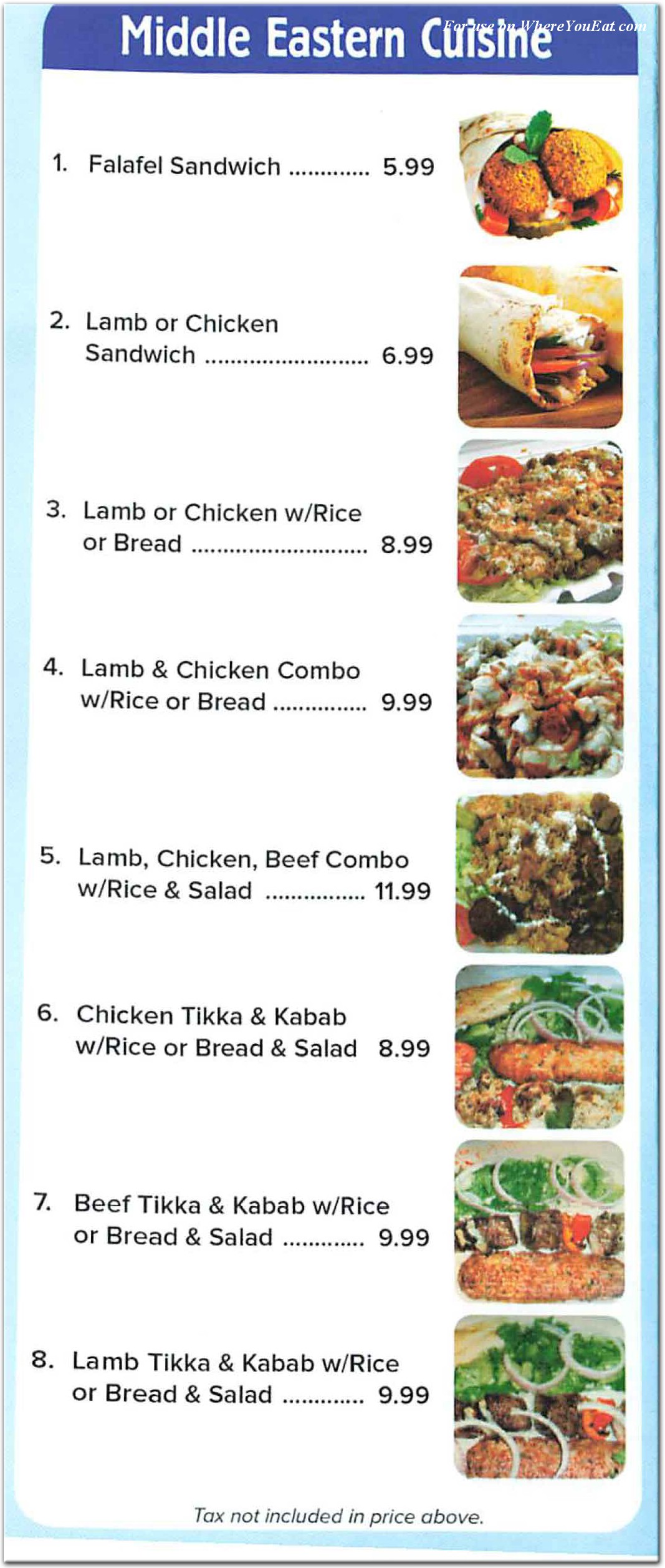 menu image