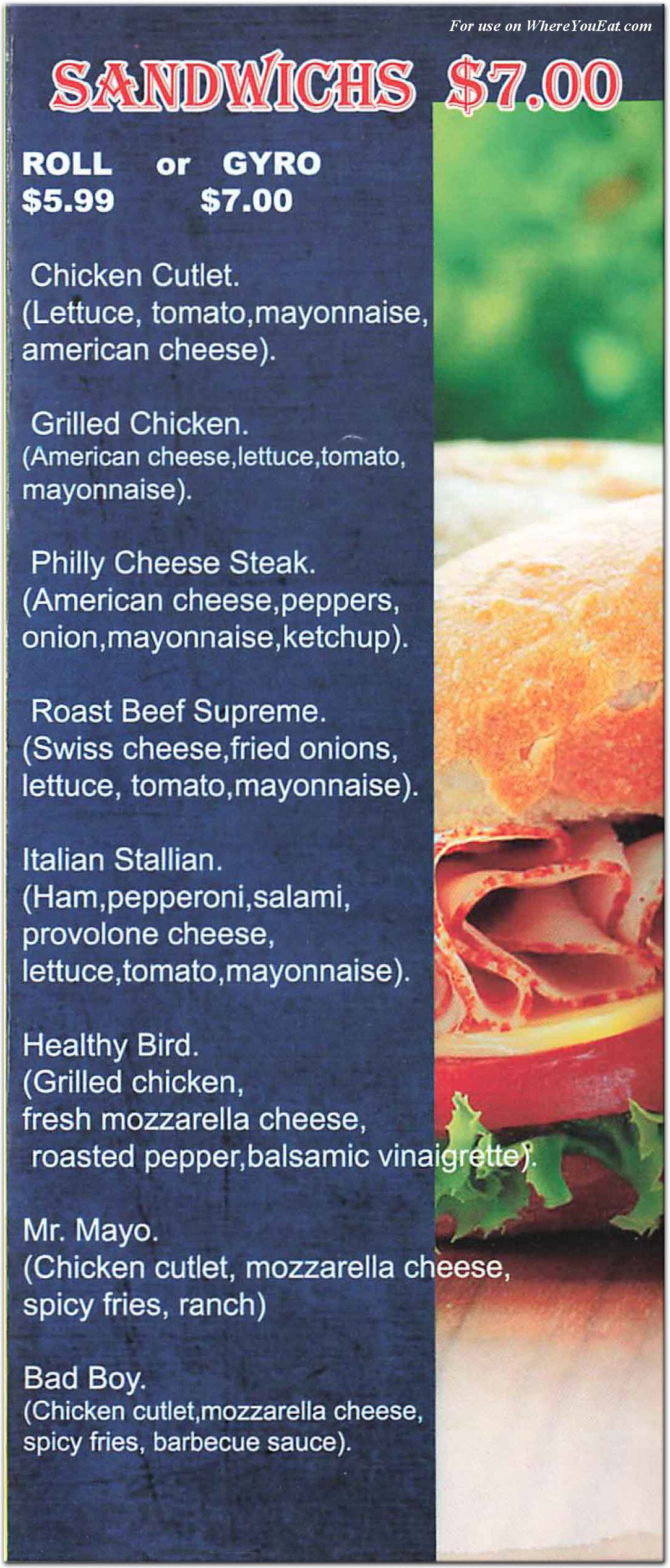 menu image