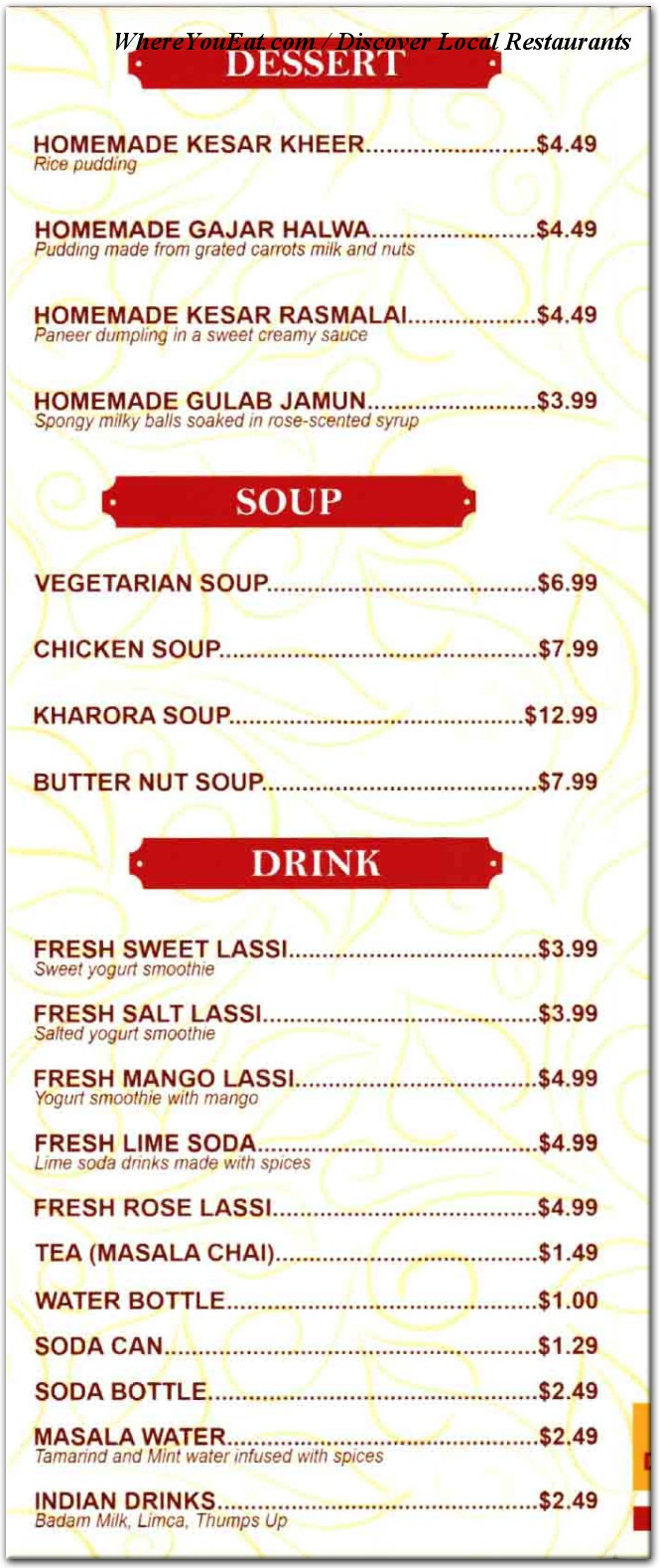 menu image