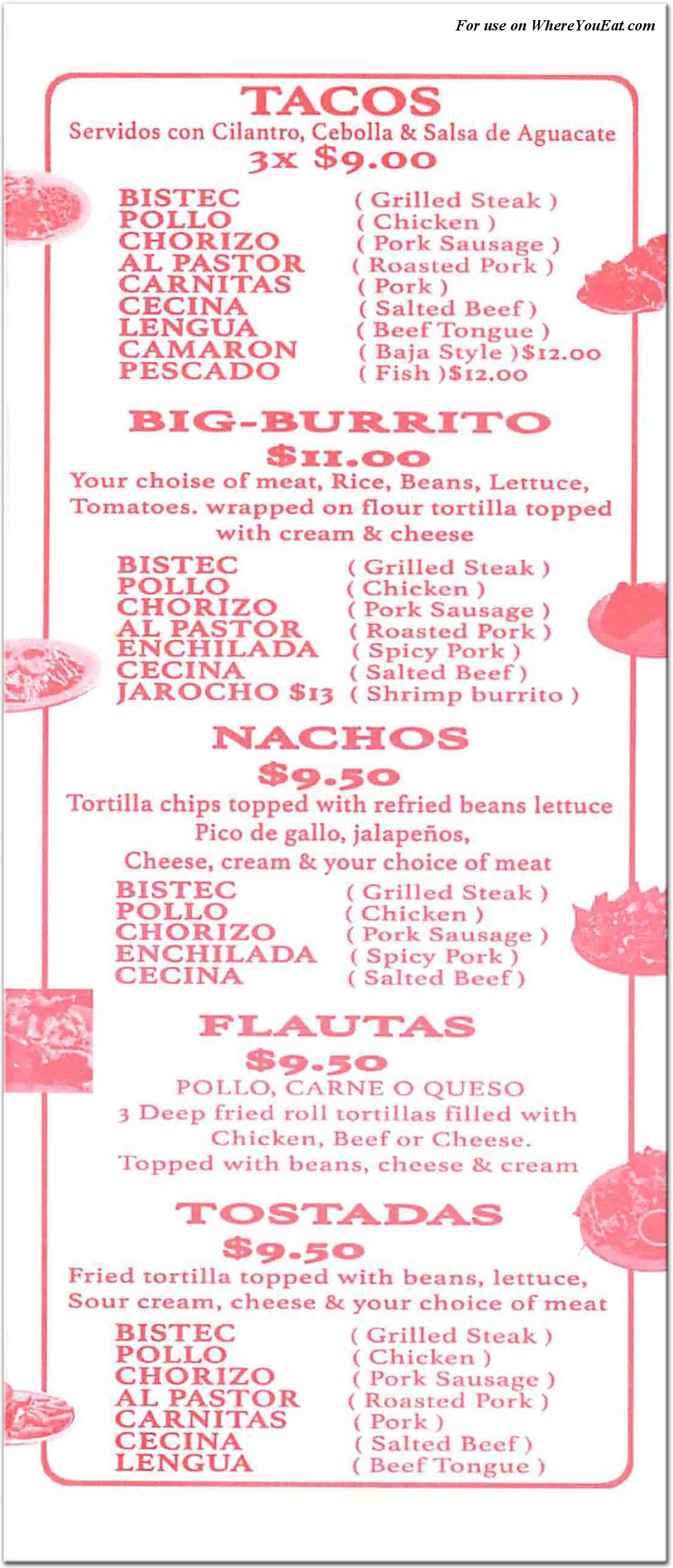 menu image