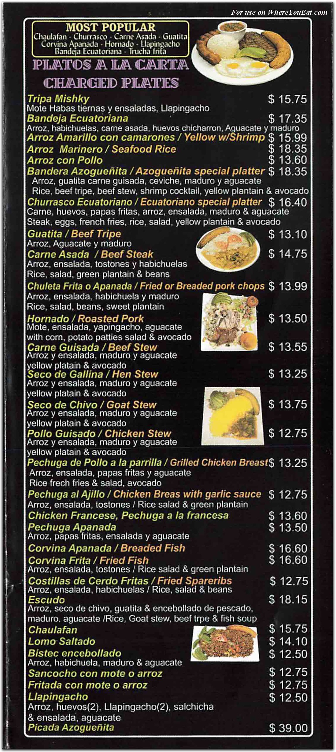 menu image