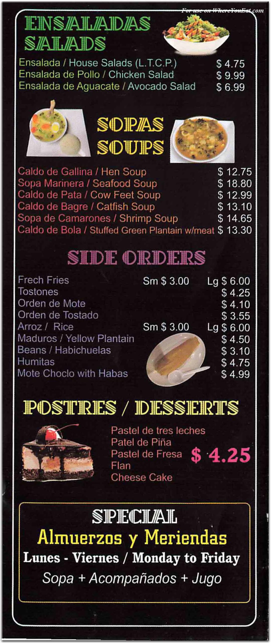 menu image