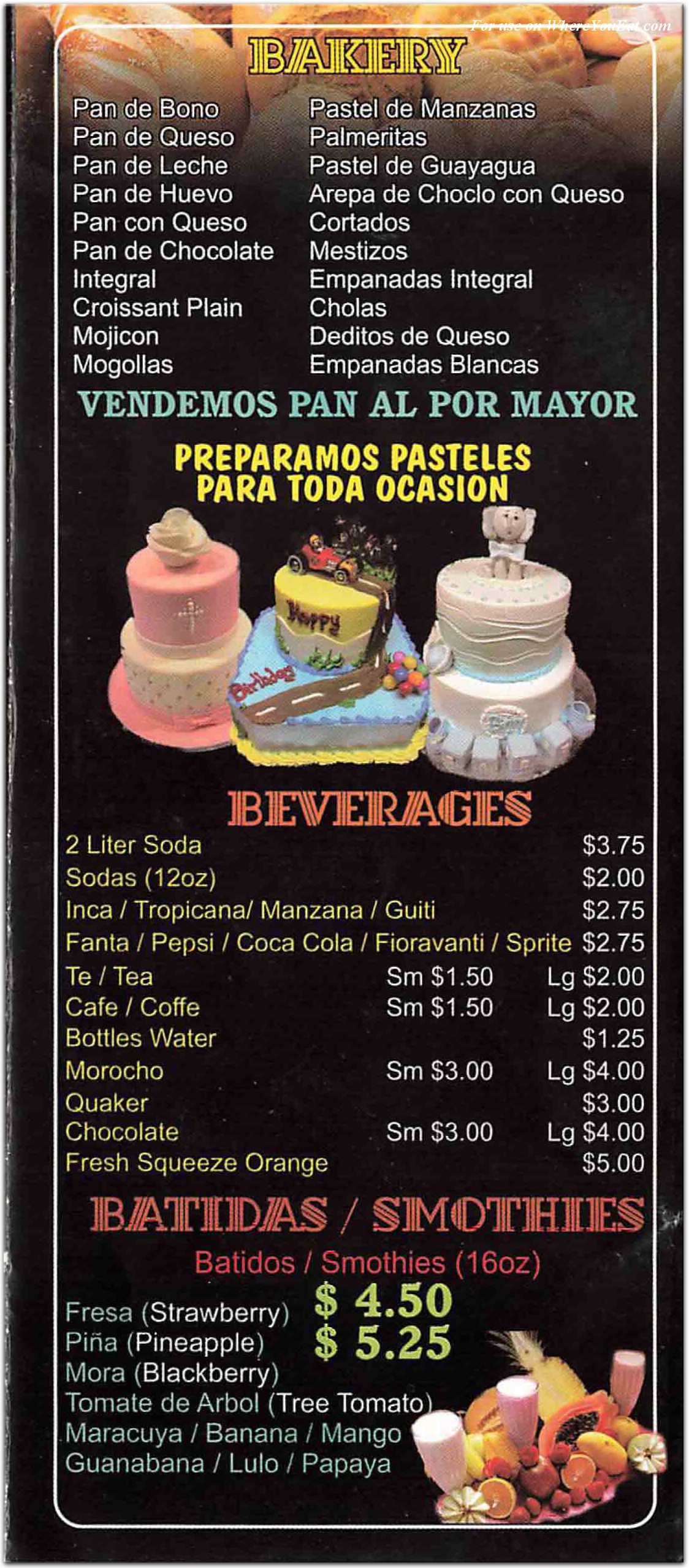 menu image