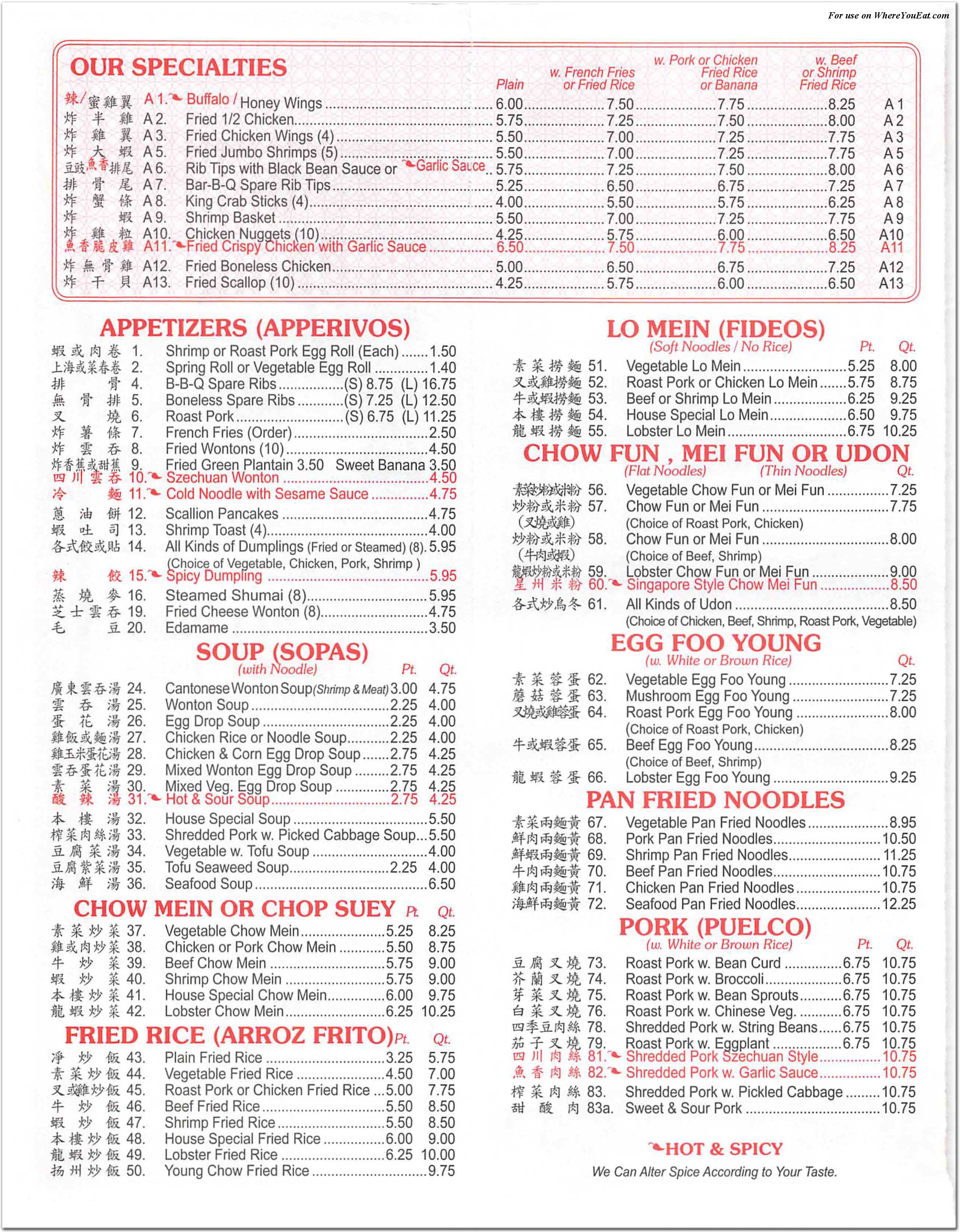 menu image