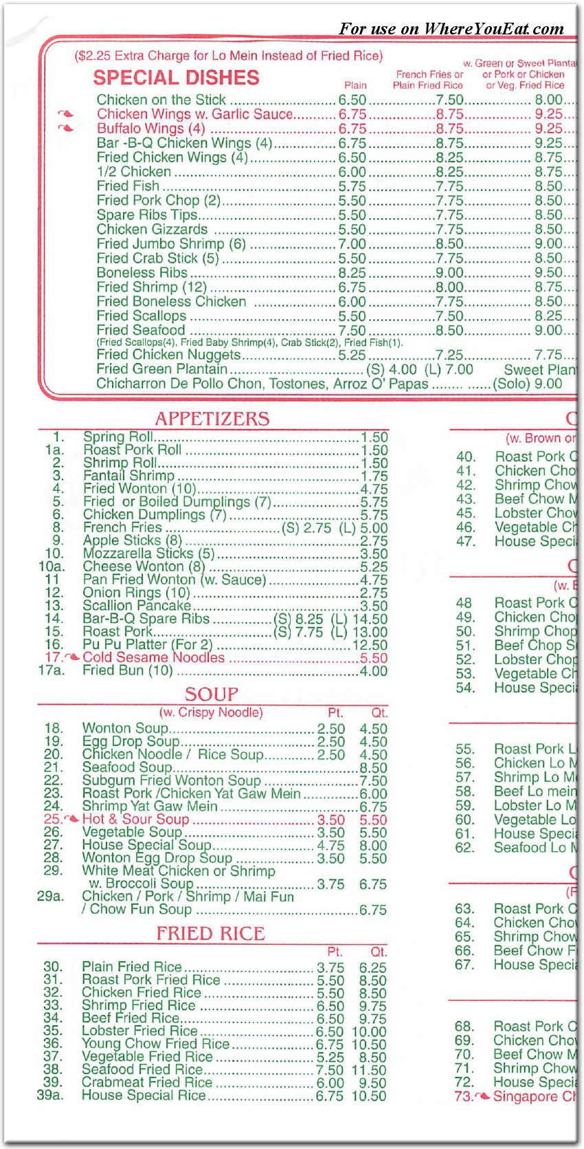 menu image