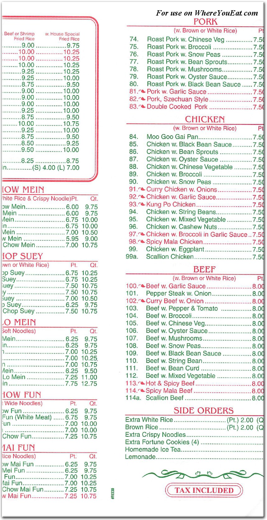 menu image