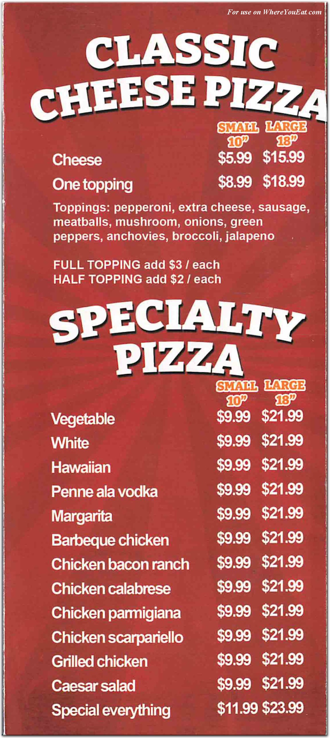 menu image