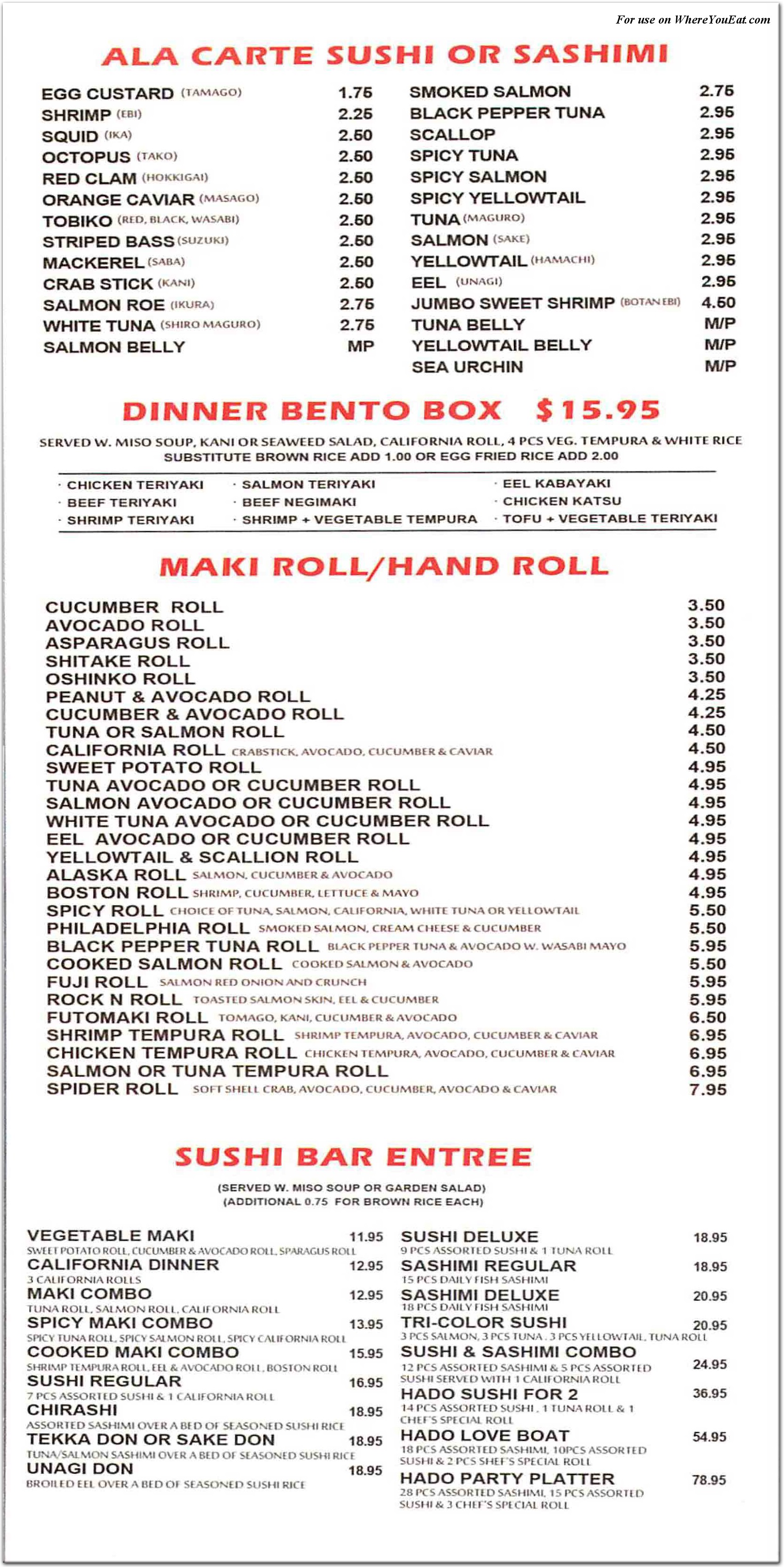 menu image