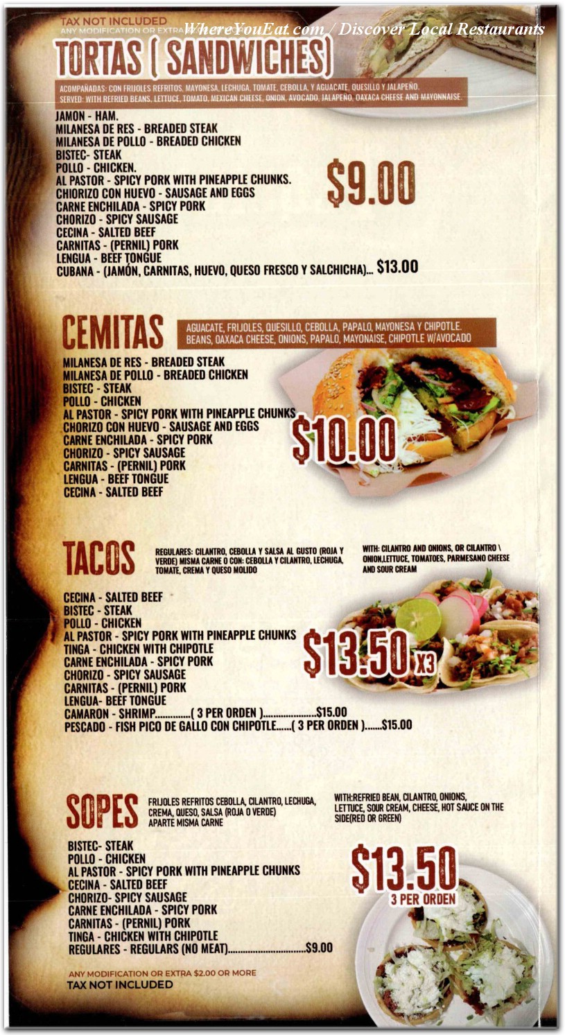 menu image
