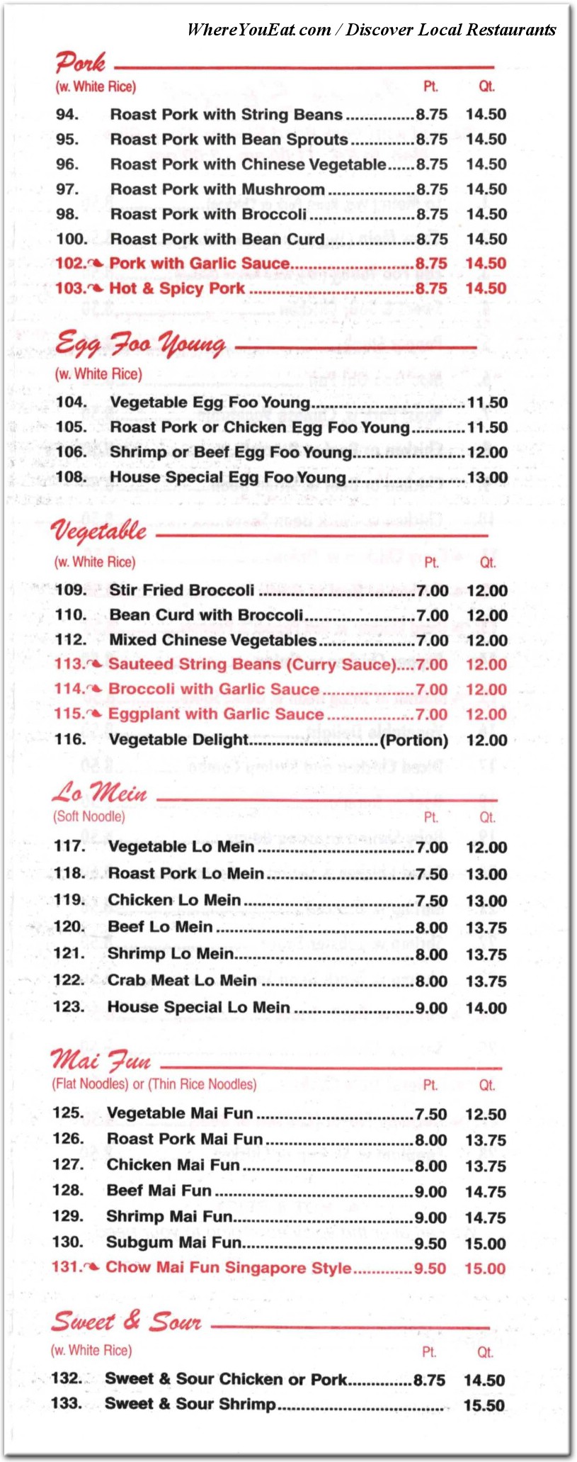 menu image