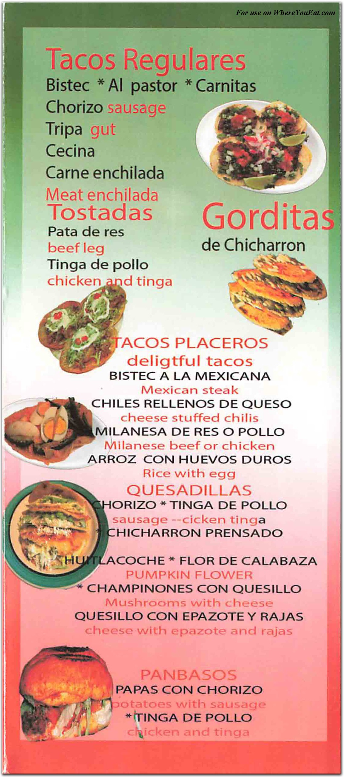 menu image