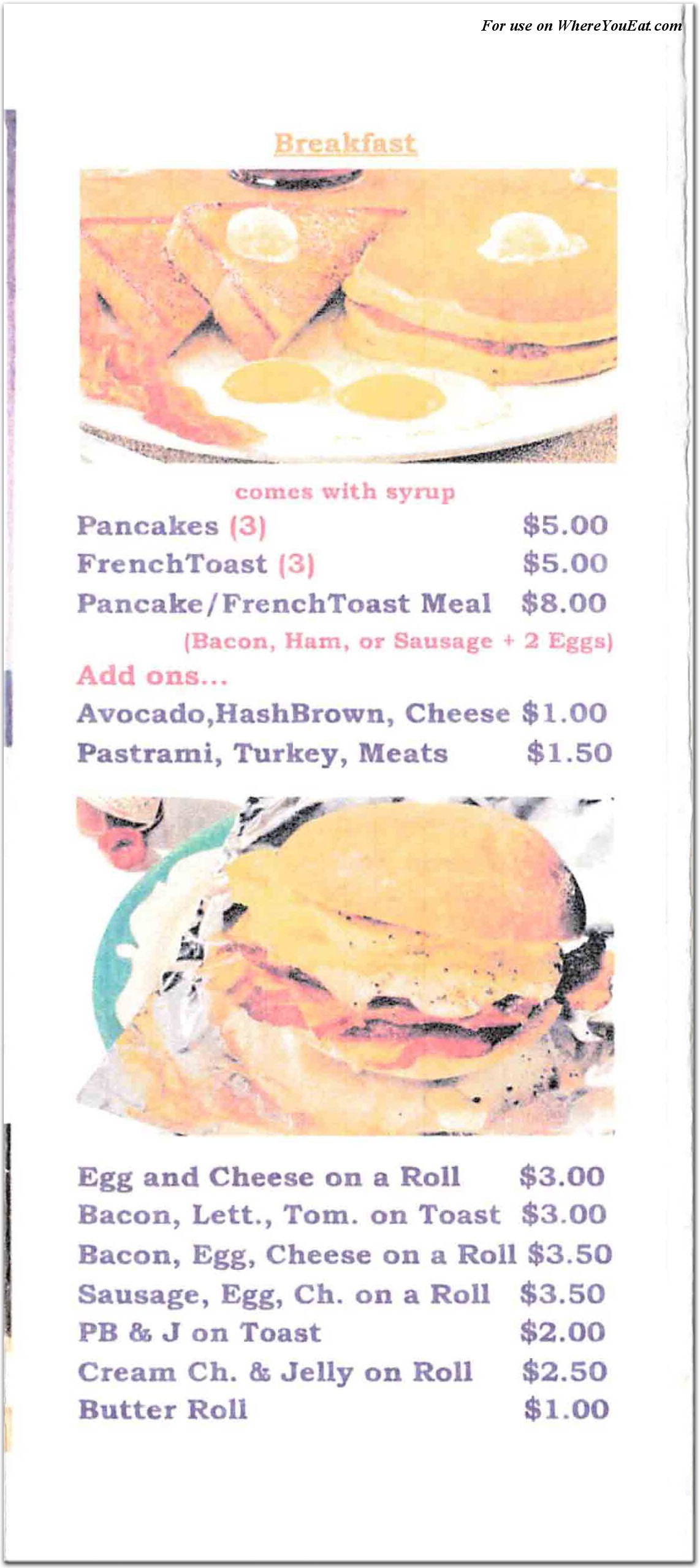 menu image