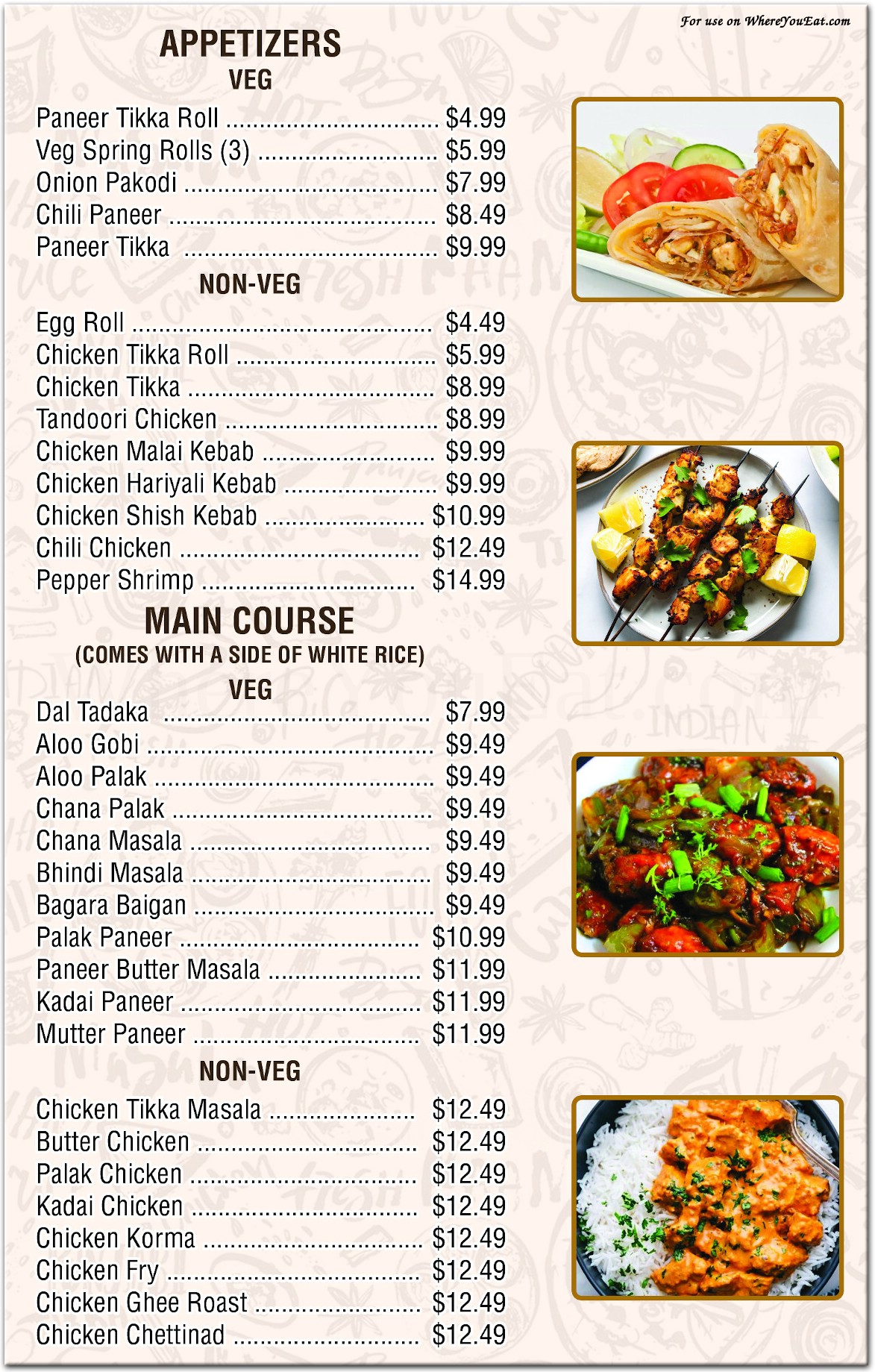 menu image