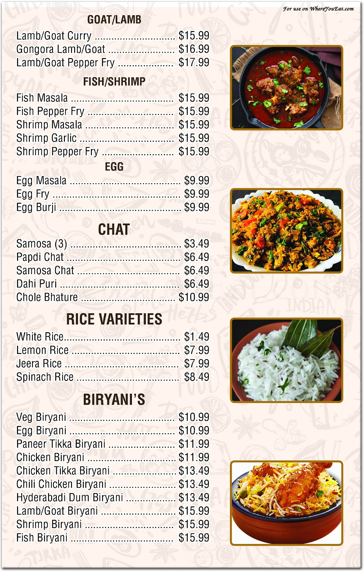 menu image