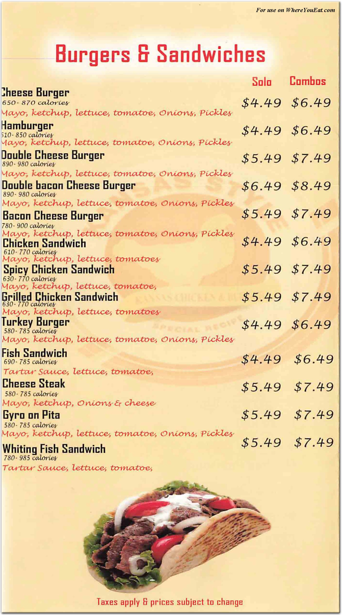 menu image