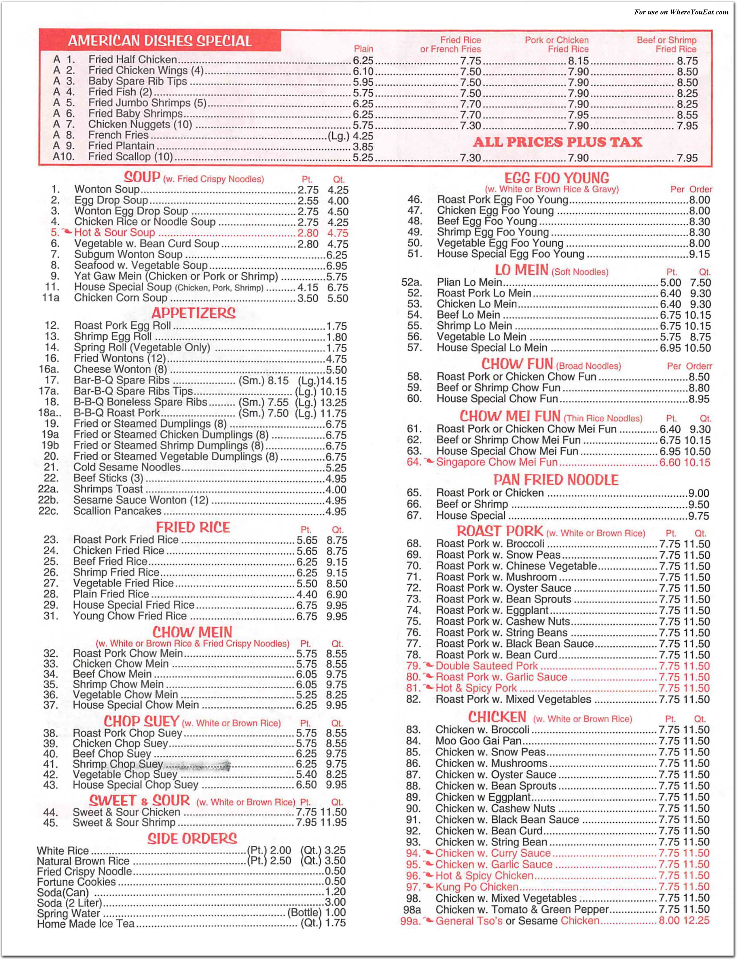 menu image