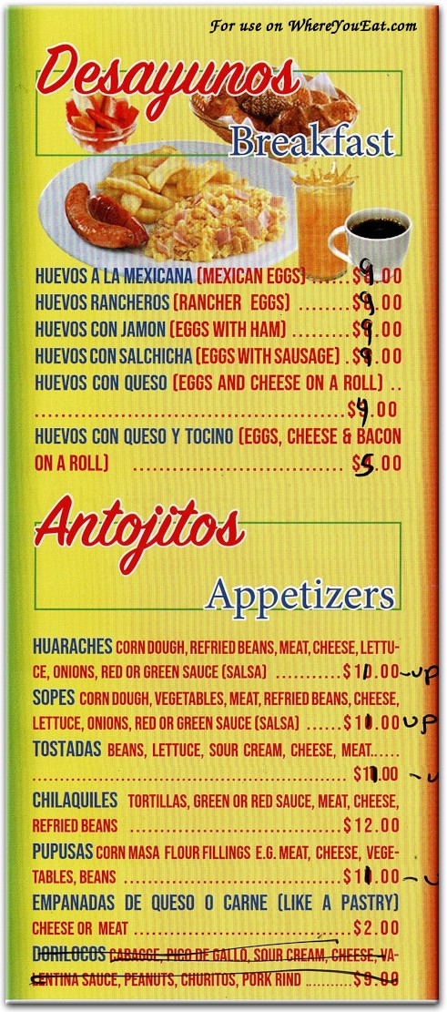 menu image