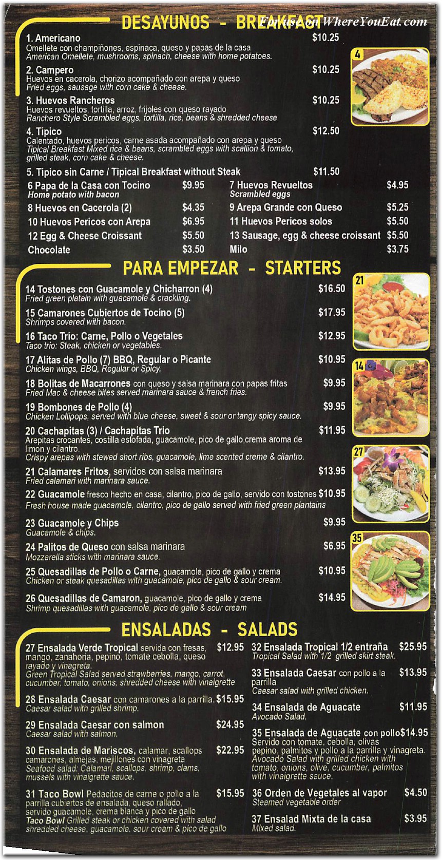 menu image