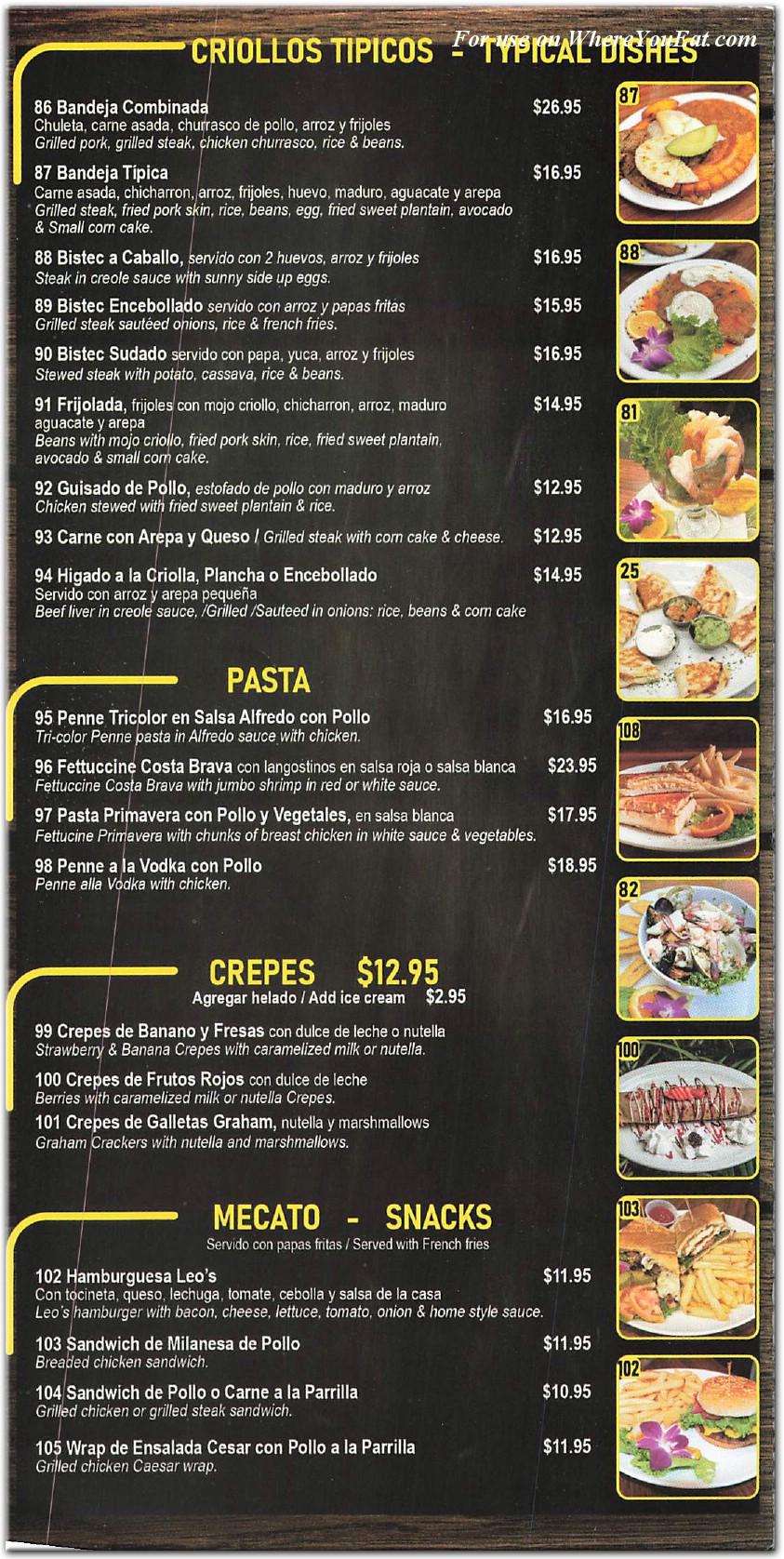 menu image