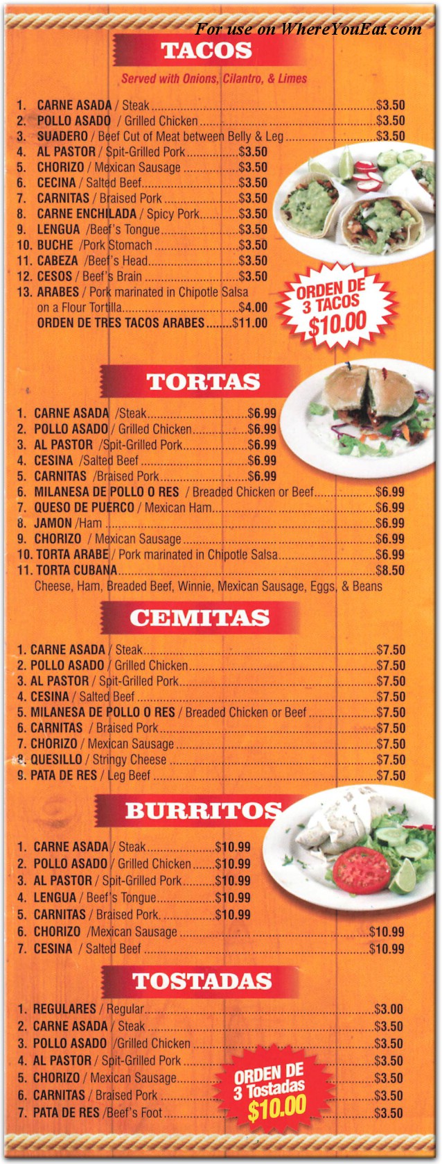 menu image