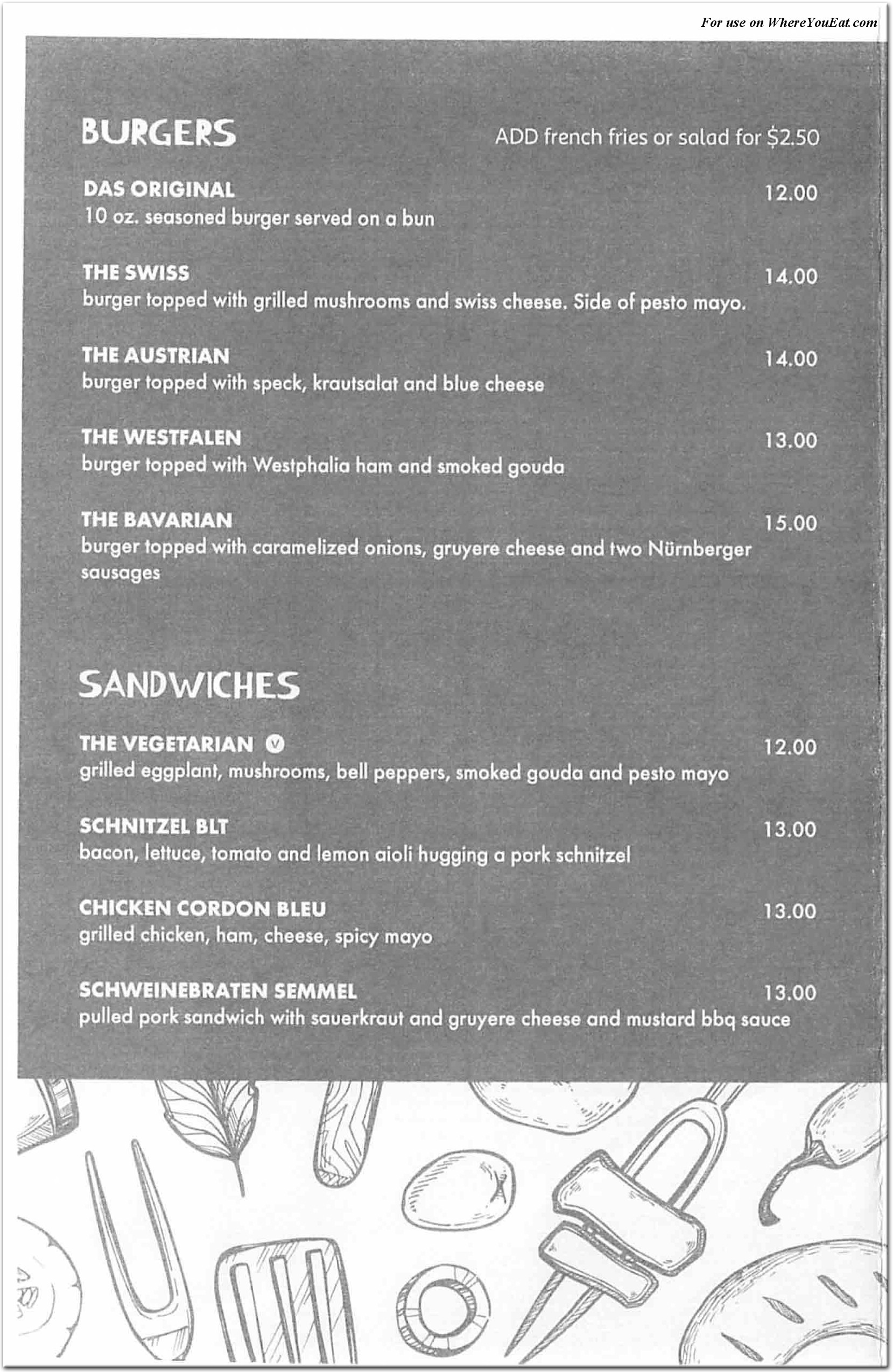 menu image