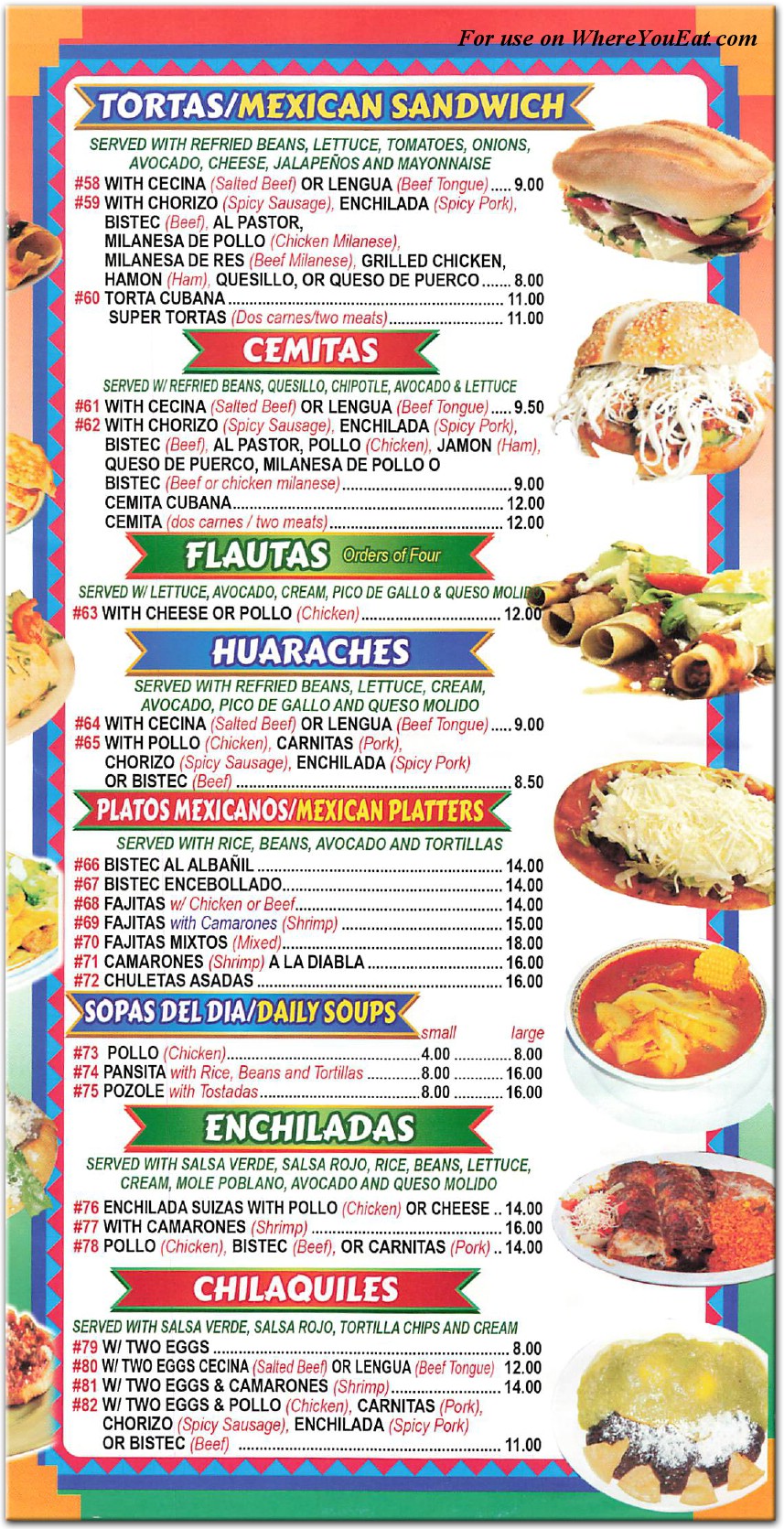 menu image