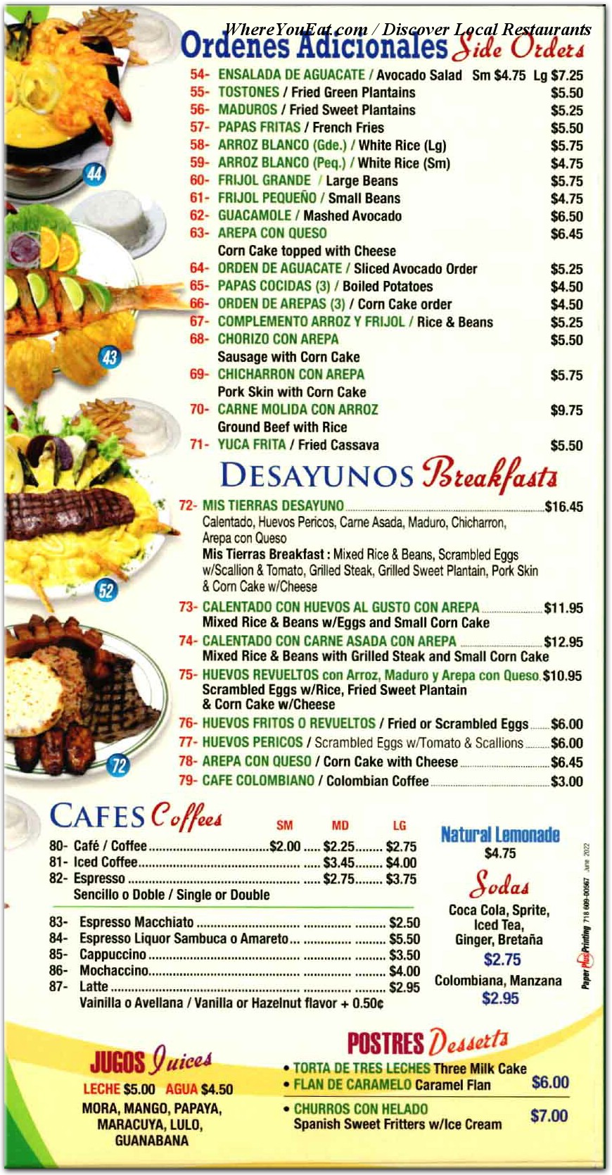 menu image