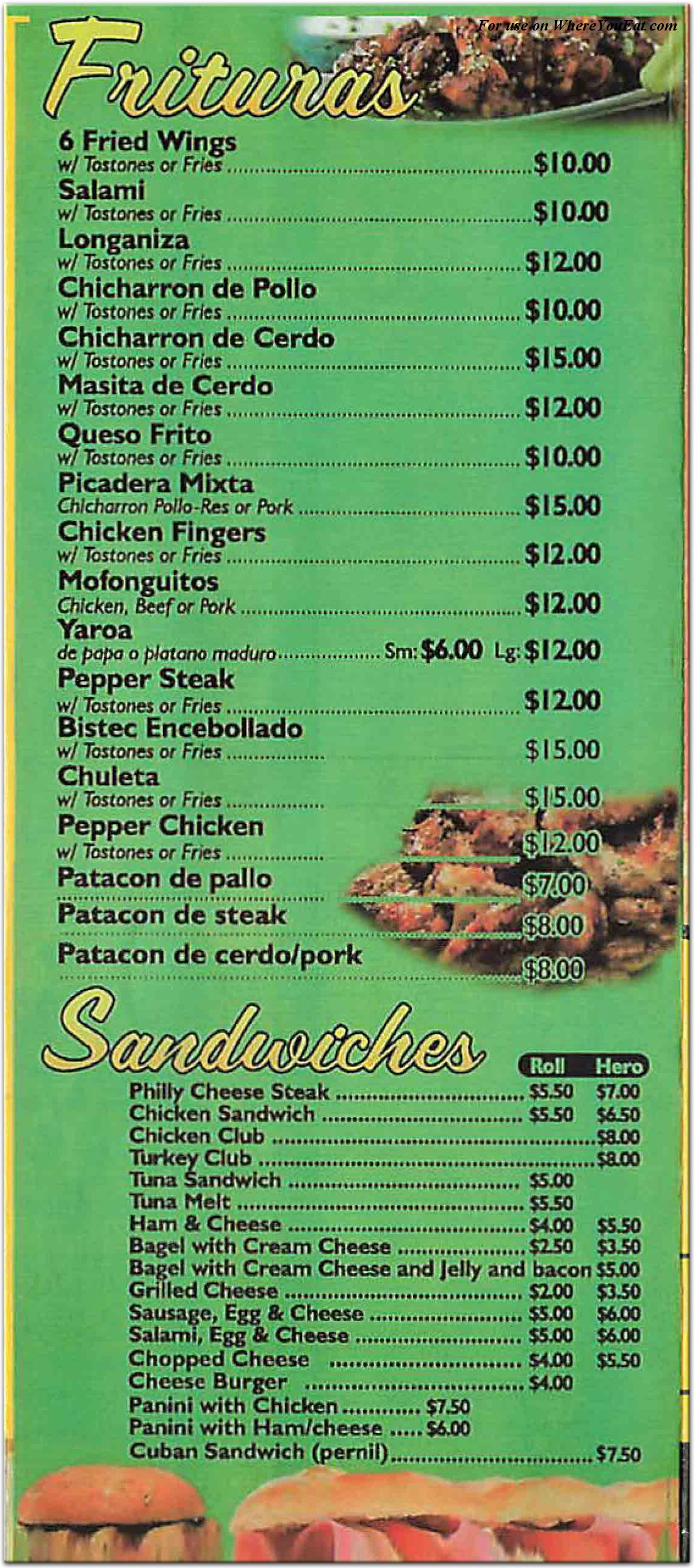 menu image